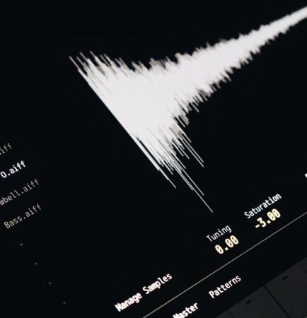Forme d'onde audio affichée à l'écran pendant une session de nettoyage
