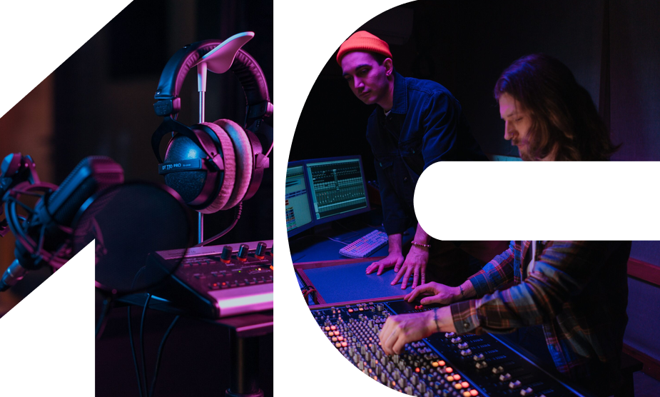 Studio d'enregistrement FRVO : cabine et regie