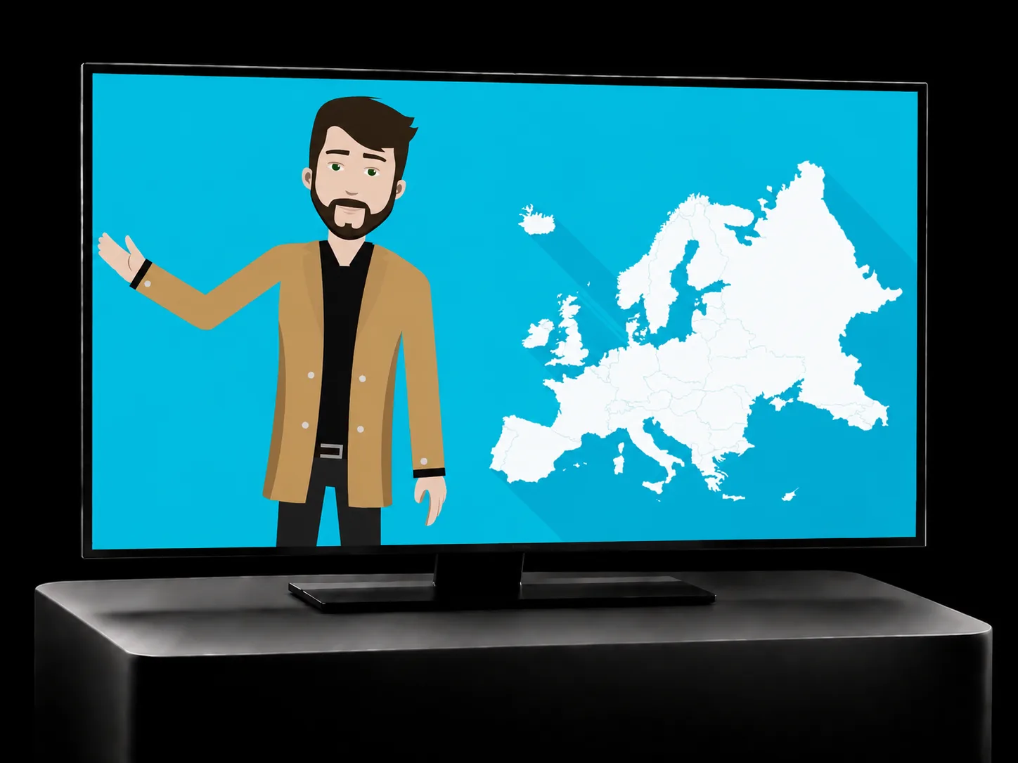 Asmak Fish: screen mockup of the animated film