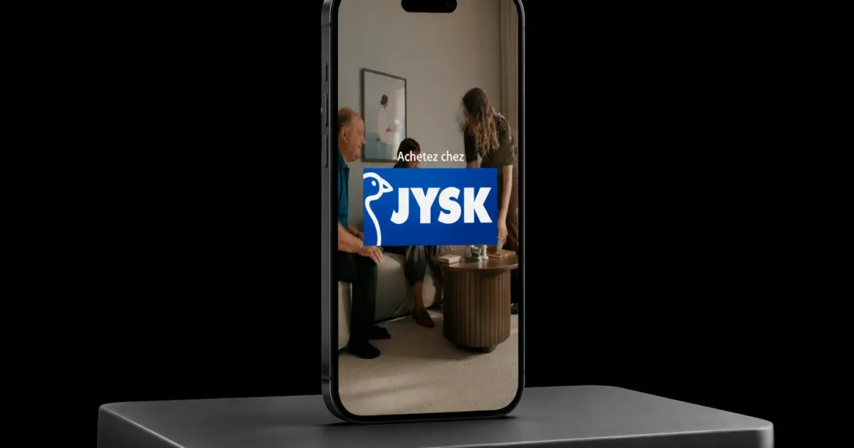 JYSK : maquette téléphone du spot de campagne
