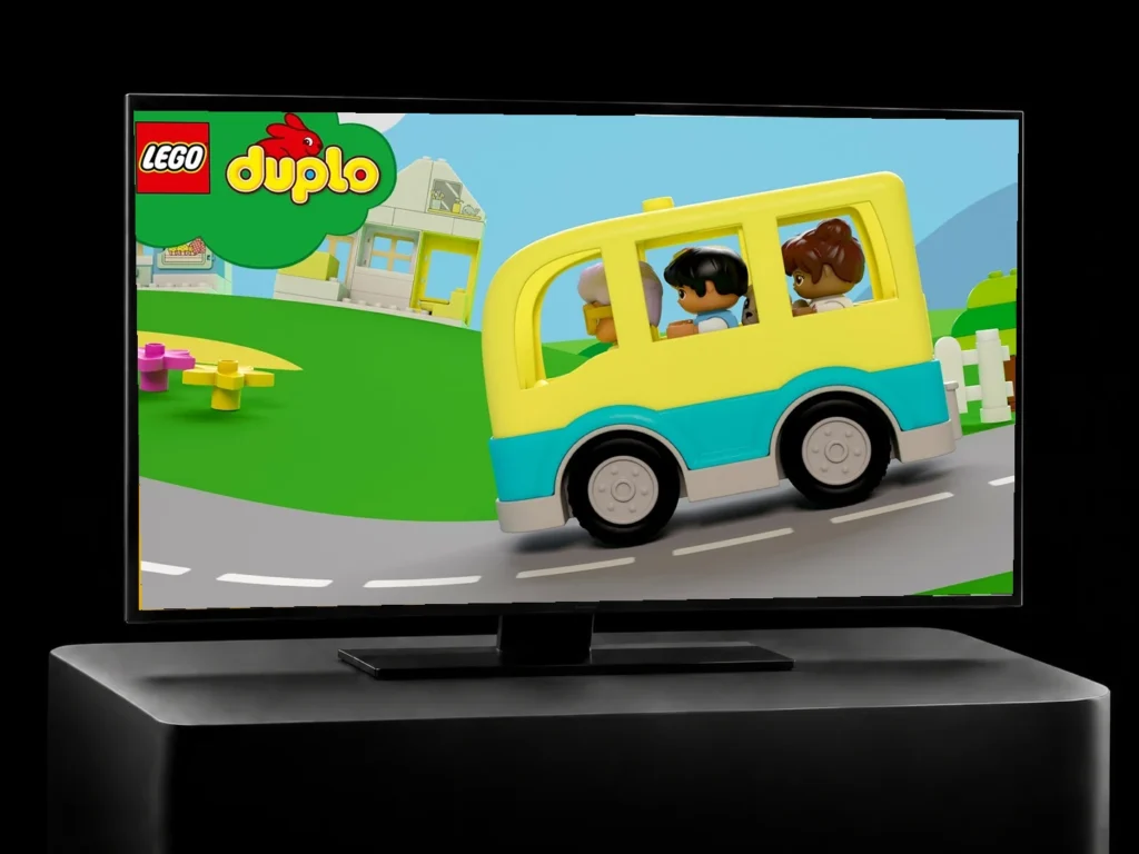 LEGO DUPLO : maquette d'écran de la compilation des dix chansons françaises