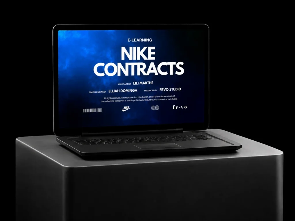 Projet Nike Contracts : maquette d'écran présentant la campagne