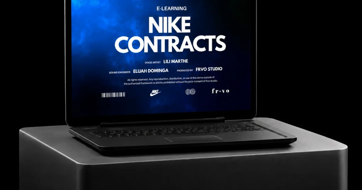 Projet Nike Contracts : maquette d'écran présentant la campagne