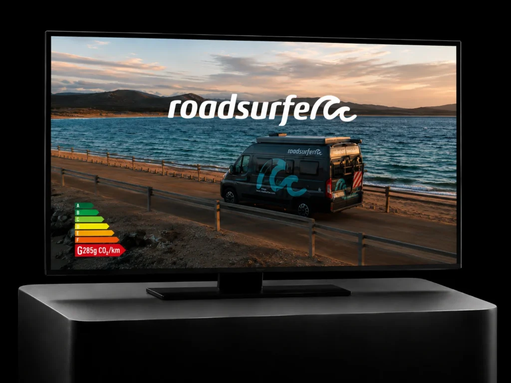 Projet Roadsurfer : maquette d'écran présentant la campagne