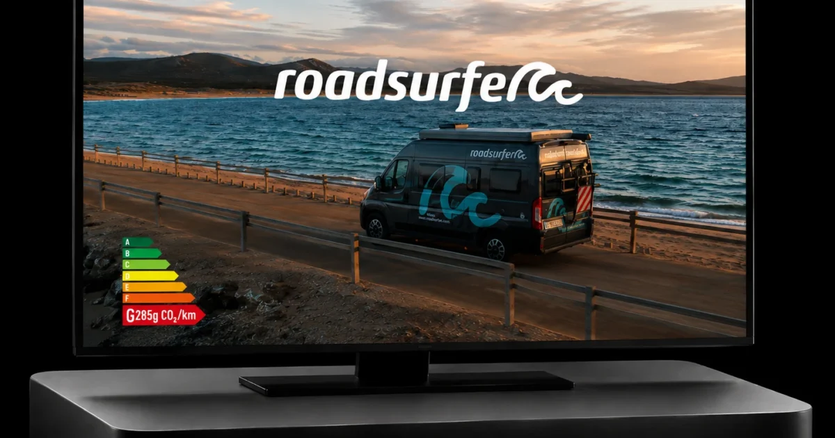 Projet Roadsurfer : maquette d'écran présentant la campagne